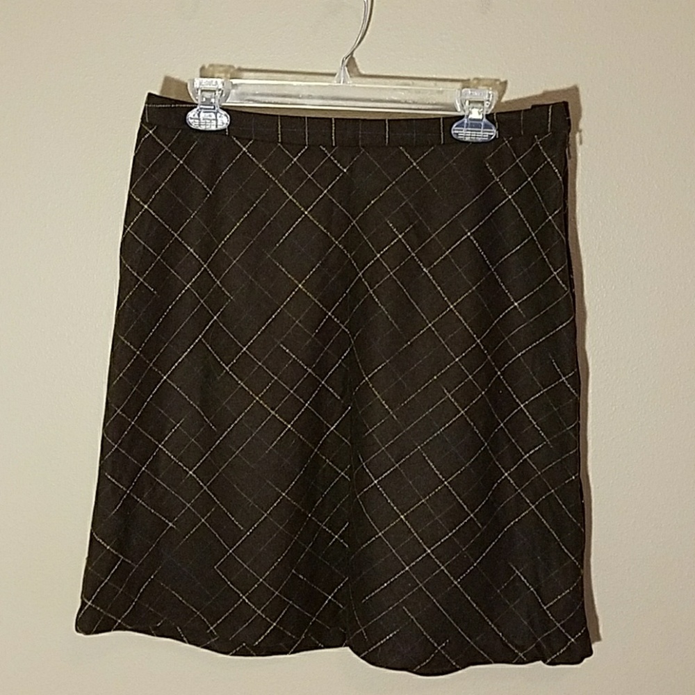 New Old Navy brown wool skirt sz 12